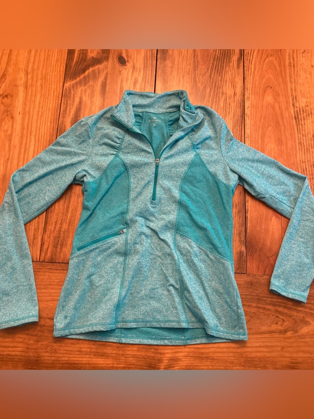 Athleta Olompali Teal 1/2 Zip Pull Over EUC